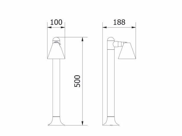 6 x lust 50 buiten lamp antraciet - afbeelding 5 van  10