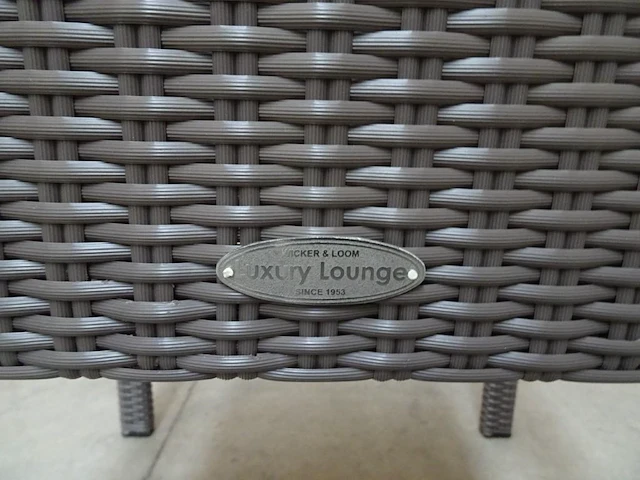 6 x luxury lounge ergo stapelbare wickerstoel met arm taupe - afbeelding 4 van  4