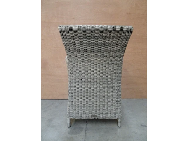 6 x luxury lounge wickerstoel dakota coral white ronde draad - afbeelding 3 van  4