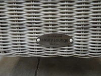 6 x luxury lounge wickerstoel dakota coral white ronde draad - afbeelding 4 van  4