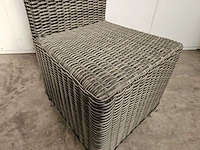6 x luxury lounge wickerstoel met hoge rugleuning zilvergrijs - afbeelding 4 van  4