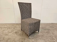 6 x luxury lounge wickerstoel met ronde draad fantasy grijs - afbeelding 1 van  4