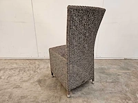 6 x luxury lounge wickerstoel met ronde draad fantasy grijs - afbeelding 3 van  4