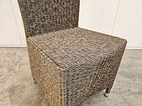 6 x luxury lounge wickerstoel met ronde draad fantasy grijs - afbeelding 4 van  4