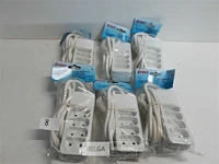 6 x meervoudig stopcontact 4 stekkers kabel 2m - afbeelding 1 van  3