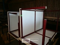 6 x metalen tafel met houten blad - afbeelding 5 van  5