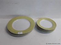 6 x ontbijtbord + 3 x platte borden - afbeelding 1 van  2