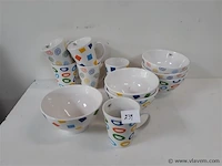 6 x ontbijtkom + 6 x koffiemok - afbeelding 1 van  2