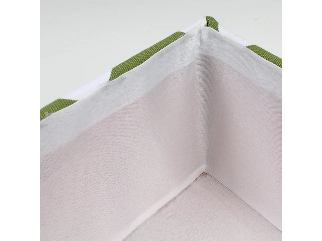 6 x opbergmand - print - groen - afm. 30 x 27 x 15 cm. - afbeelding 3 van  5