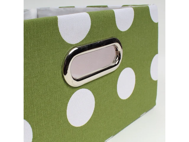 6 x opbergmand - print - groen - afm. 30 x 27 x 15 cm. - afbeelding 4 van  5