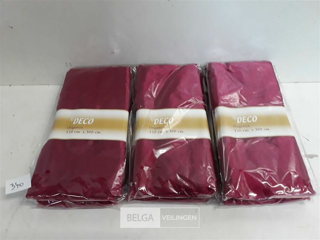 6 x organza decostof bordeaux 150x300 cm - afbeelding 2 van  3