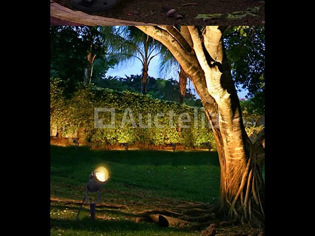 6 x outdoor tip spotlight – gu10 – ip54 waterdicht – aluminium – zwart - afbeelding 2 van  5