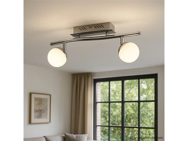 6 x plaled-meubel – 2 spots – hl7182l – 2 x 4w max – 4000k – neutraal wit – zilver - afbeelding 2 van  4
