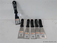6 x plamuurmes 50 mm inox - afbeelding 1 van  2