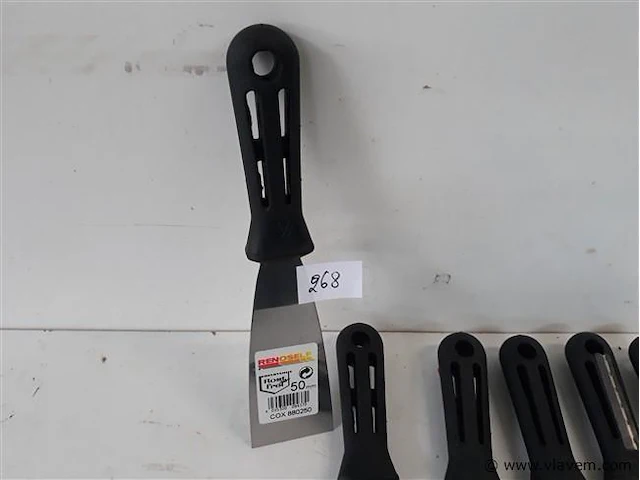 6 x plamuurmes 50 mm inox - afbeelding 2 van  2