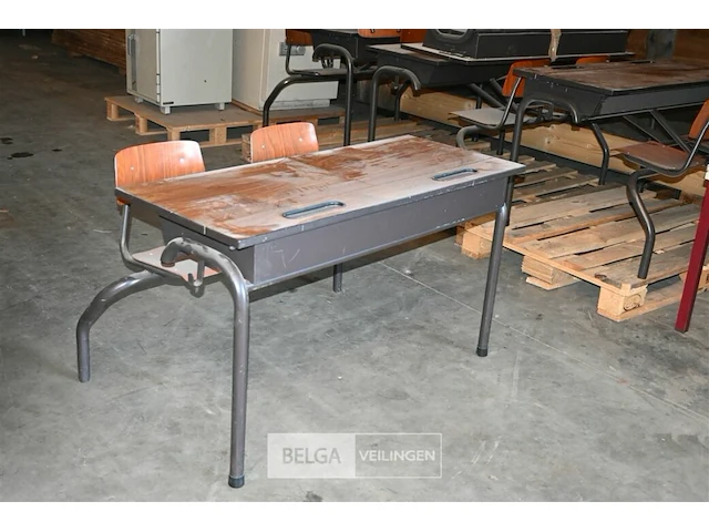 6 x retro schoolbank - afbeelding 2 van  5