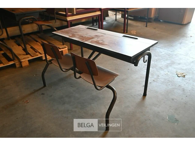 6 x retro schoolbank - afbeelding 4 van  5