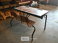 6 x retro schoolbank - afbeelding 4 van  5
