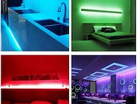 6 x rgb led strip 5m – complete kit met afstandsbediening en adapter – smd 5050 – 300 led - afbeelding 5 van  5