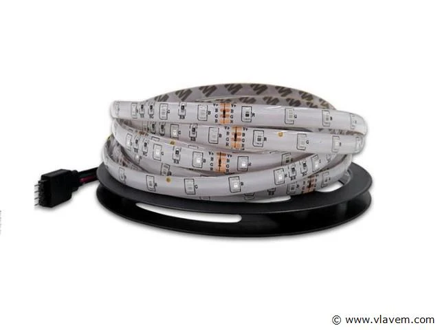 6 x rgb led strip 5m – complete kit met afstandsbediening en adapter – smd 5050 – 300 led - afbeelding 2 van  5
