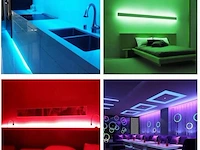 6 x rgb led strip 5m – complete kit met afstandsbediening en adapter – smd 5050 – 300 led - afbeelding 5 van  5
