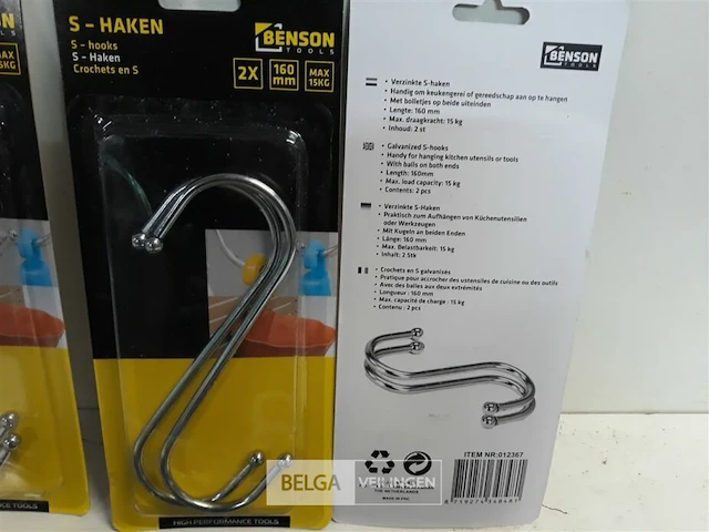 6 x s-haak 160 mm 2 delig - afbeelding 3 van  3
