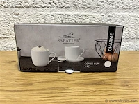 6 x sabatier coffee cups set - charme white - afbeelding 4 van  6
