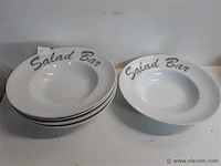 6 x saladebord porselein - afbeelding 1 van  2