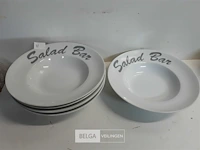 6 x saladebord porselein - afbeelding 1 van  3