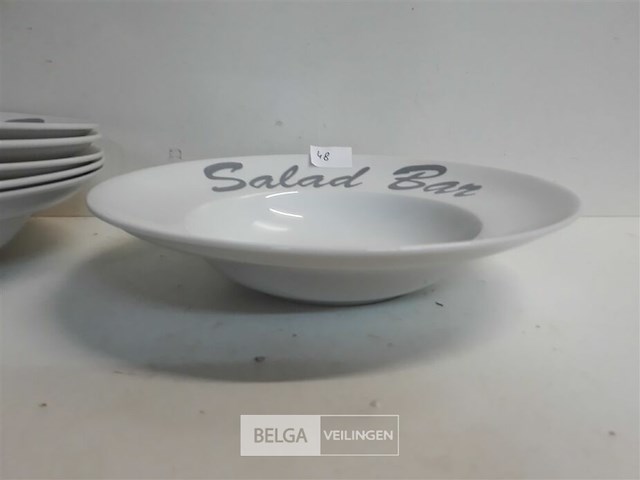 6 x saladebord porselein - afbeelding 3 van  3