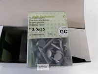 6 x schalienagels extra brede kop 25 mm 100 gram - afbeelding 2 van  2