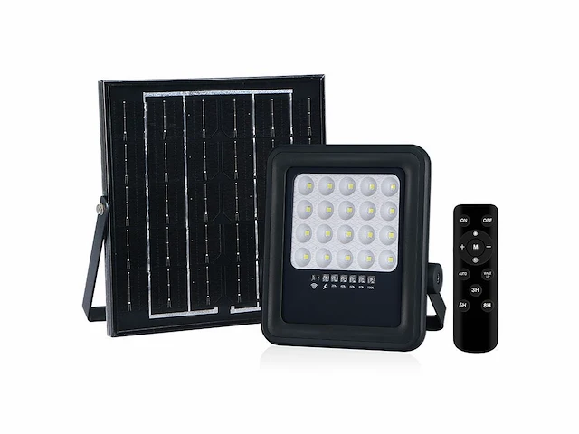6 x solar 500 lumen led breedstraaler met afstandsbediening - afbeelding 1 van  6