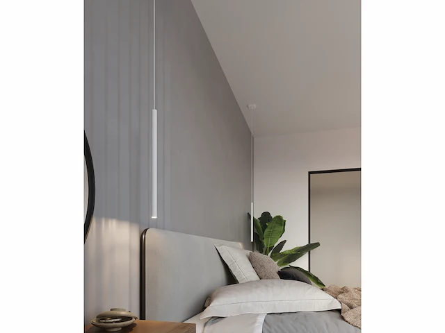 6 x solo tube slim design hanglamp wit - afbeelding 3 van  7