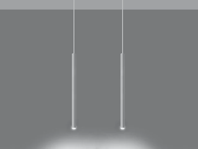6 x solo tube slim design hanglamp wit - afbeelding 7 van  7