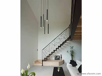 6 x solo tube slim design hanglamp zwart - afbeelding 4 van  10