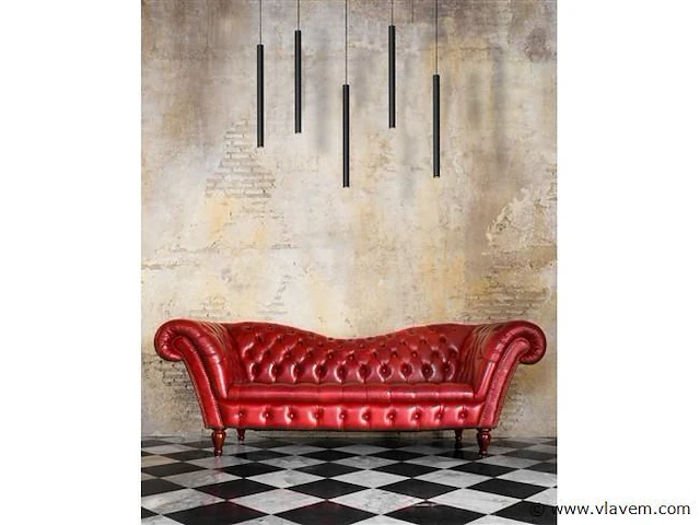 6 x solo tube slim design hanglamp zwart - afbeelding 9 van  10