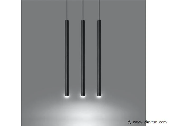 6 x solo tube slim design hanglamp zwart - afbeelding 4 van  10