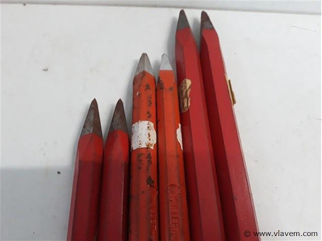 6 x steenbeitel met punt - afbeelding 2 van  2