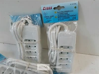 6 x stekkerblok voor 4 platte stekkers kabel 1,5m - afbeelding 3 van  3
