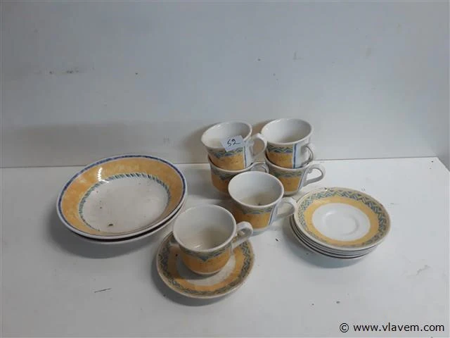6 x tas 6 x onderbord 2 x soepbord - afbeelding 1 van  2