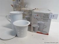 6 x thee tas met inzet en deksel - afbeelding 2 van  2