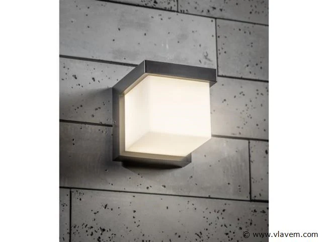6 x trope opaal buiten wandlamp zwart - afbeelding 4 van  7