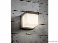 6 x trope opaal buiten wandlamp zwart - afbeelding 4 van  7