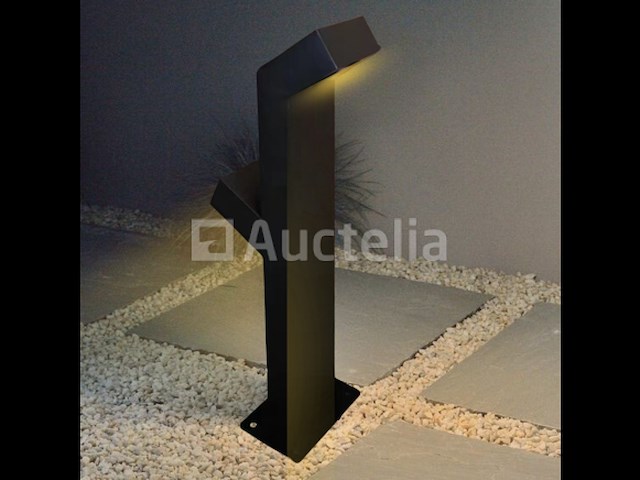 6 x tuinlamp – 2 x 10w led – 60 cm – 3500k warm wit – 1000 lm – ip54 waterdicht – zwart (sla-57) - afbeelding 3 van  5