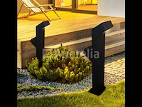 6 x tuinlamp – 2 x 10w led – 60 cm – 3500k warm wit – 1000 lm – ip54 waterdicht – zwart (sla-57) - afbeelding 3 van  5