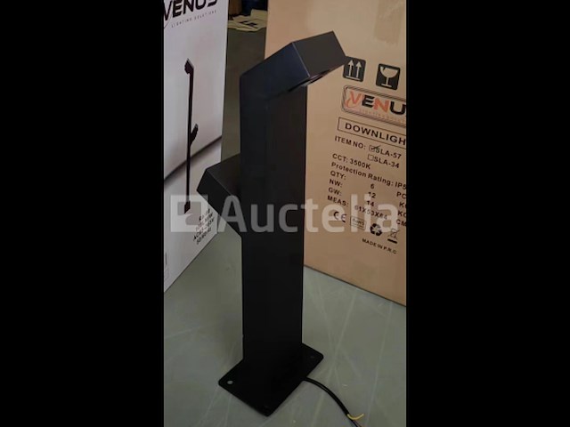 6 x tuinlamp – 2 x 10w led – 60 cm – 3500k warm wit – 1000 lm – ip54 waterdicht – zwart (sla-57) - afbeelding 4 van  5