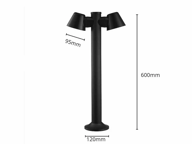 6 x tuinlamp 2 x gu10 fitting - draaibaar 60 cm (sla-34) - afbeelding 5 van  5