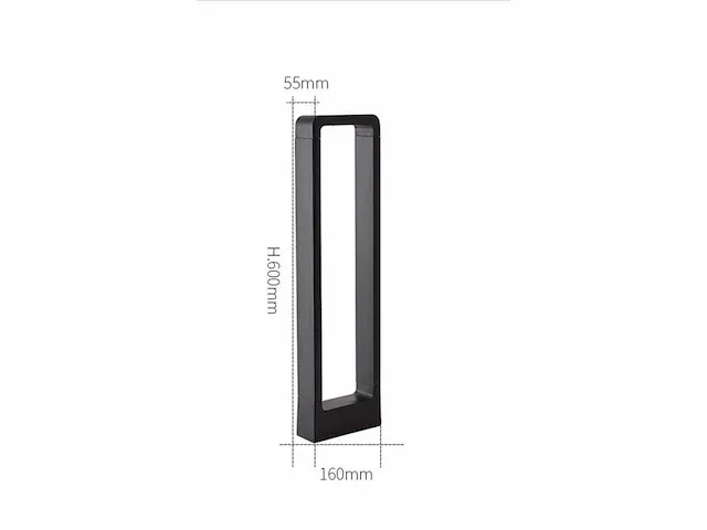6 x tuinlamp 7w led 60 cm - 3500k warm wit (sla-01) - afbeelding 2 van  5