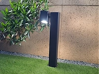 6 x tuinlamp rechthoekig gu10 fitting zand zwart draaibaar waterdicht