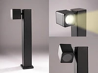 6 x tuinlamp rechthoekig gu10 fitting zand zwart draaibaar waterdicht - afbeelding 4 van  10